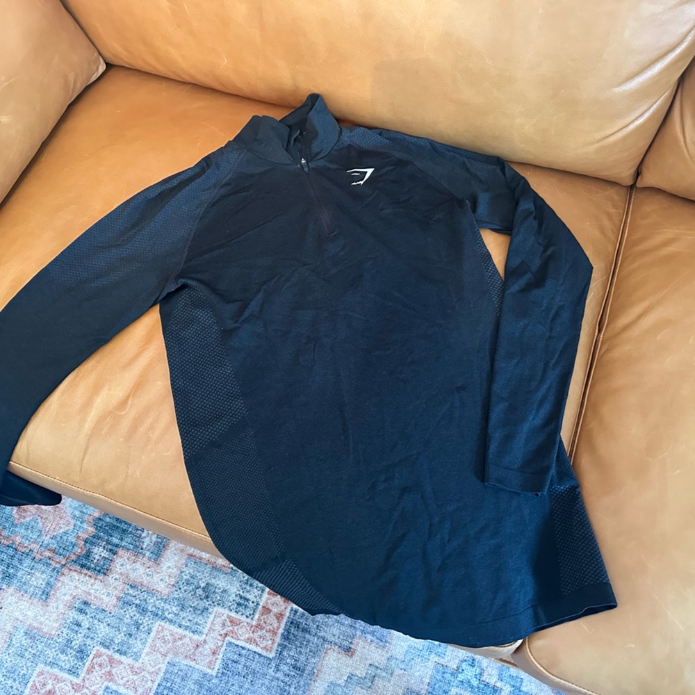 GymShark Black Long Sleeve 1/2 zip